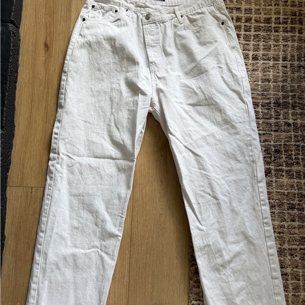 Fashion Nova Crisp White Straight Jeans